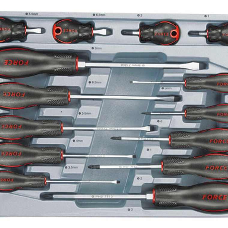 Juego Destornilladores De 14 Piezas Plano/ph (2142) Force 1