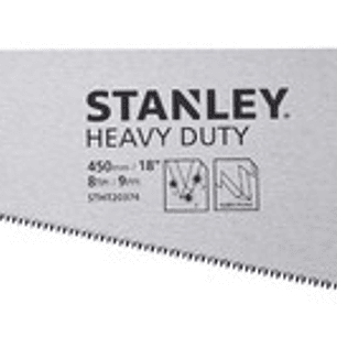 Sierra Para Metales Stanley Heavy Duty De Triple Corte Para Bordes, 18 Pulgadas - 450 Mm