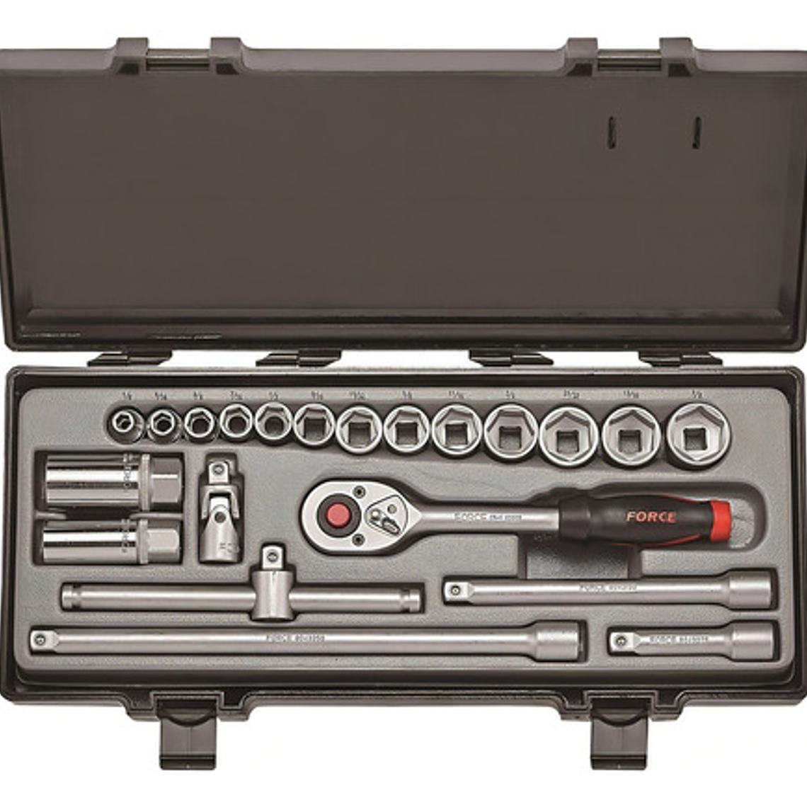 Juego De Dados Hexagonal []3/8`` 1/4``-7/8`` (3212), Force 1