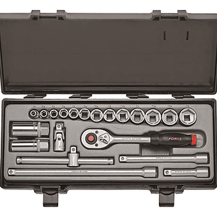 Juego De Dados Hexagonal []3/8`` 1/4``-7/8`` (3212), Force