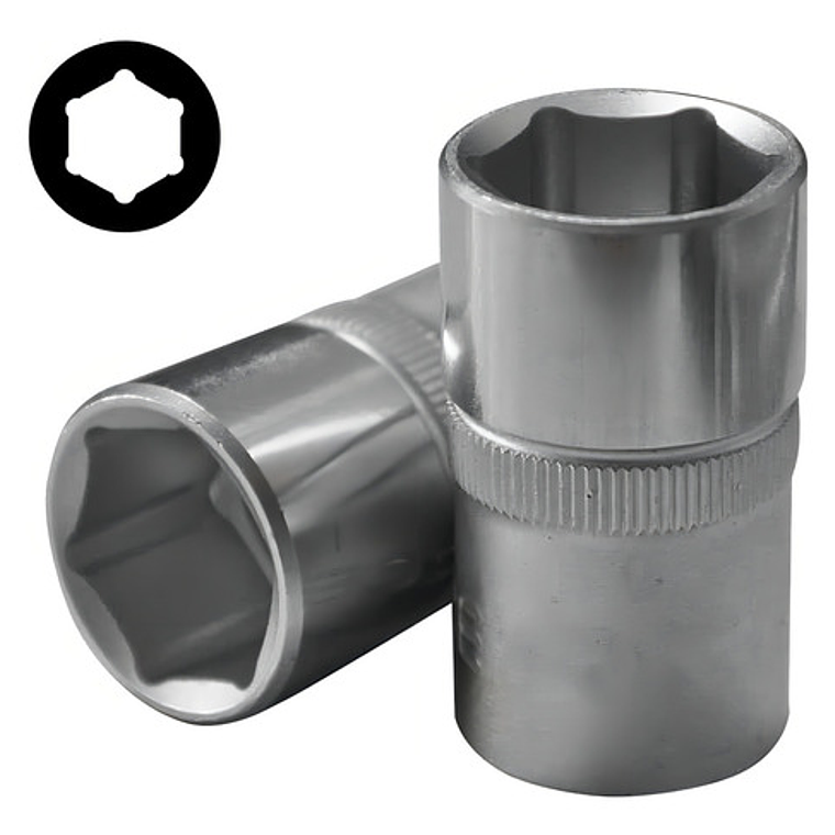 Juego De Dados Hexagonal []3/8`` 1/4``-7/8`` (3212), Force 2