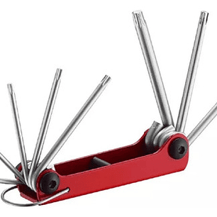 Juego Llaves Torx Plegable T5-t20 De 8 Piezas (5087f) Force