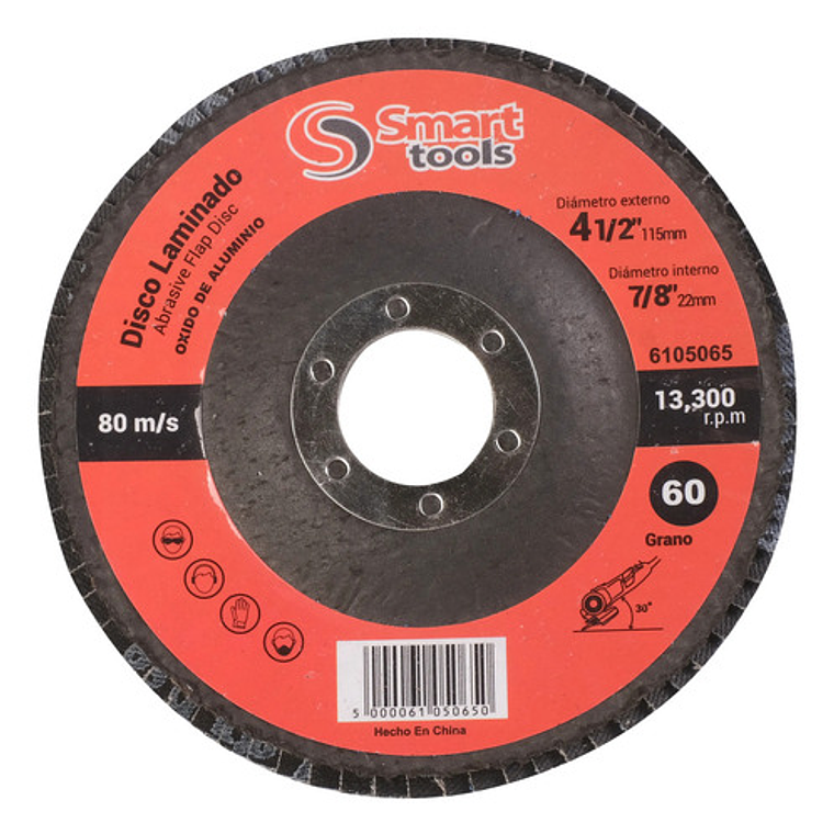 10 Discos De Lija Traslapado 4.1/2'' Grano De #40 Al #320 5