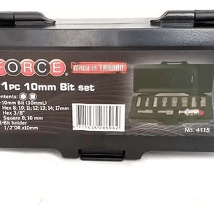 Juego Puntas Allen De 8 - 17mm Con Dado Toma (4115) Force