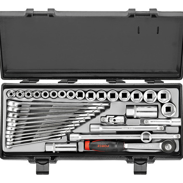 Juego Dados 3/8'' Y Llaves De 36 Piezas (3361) Force 1