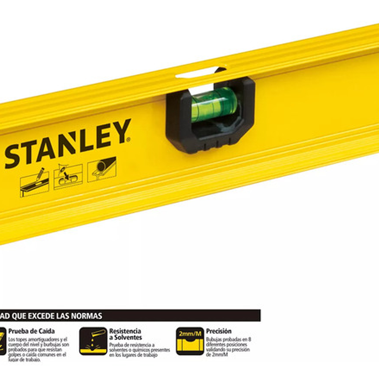 Nivel Aluminio 18'' De 3 Aguas (stht42073-la) Stanley 3