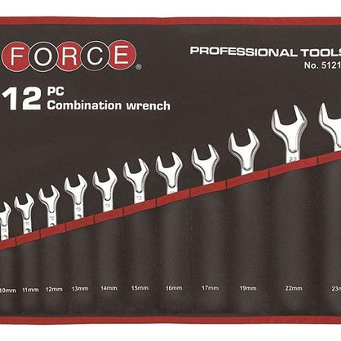 Juego Llaves Punta Corona 1/4'' - 15/16'' 12 Piezas - Force 2