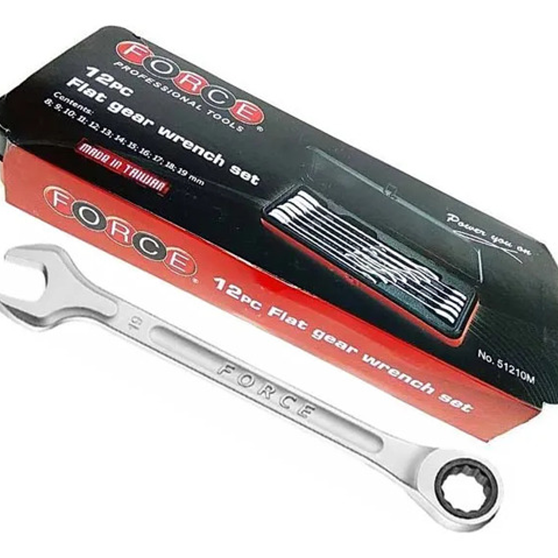 Juego Llaves Punta Corona Con Chicharra 8 - 19mm Force 1