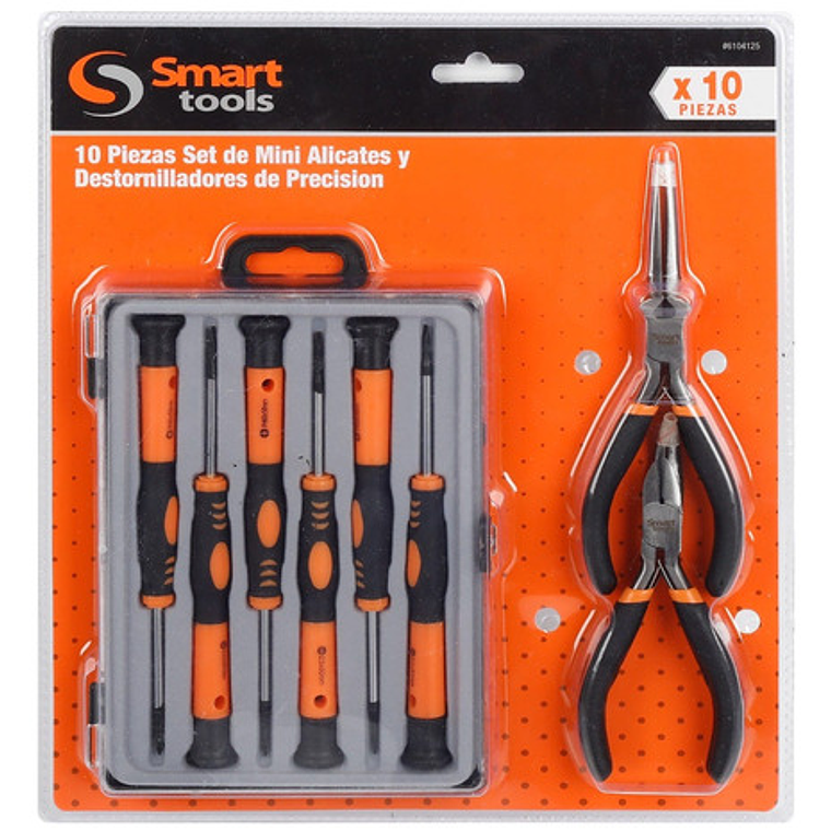 Juego Alicates Y Destornilladores Electricista 10 Pzs. Smart 1
