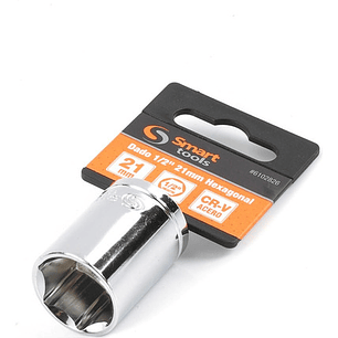 Dado Corto 1/2'' De 21mm Hexagonal - Smart Tools