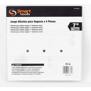Juego Alicates Para Anillos De Seguridad 4 Piezas 7'' Smart