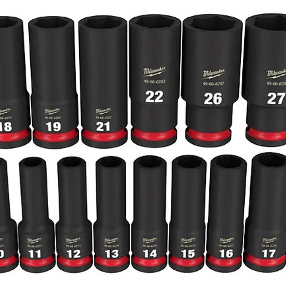 Juego Dados Impacto Largo 1/2'' De 14 Piezas - Milwaukee Color Imagen 1