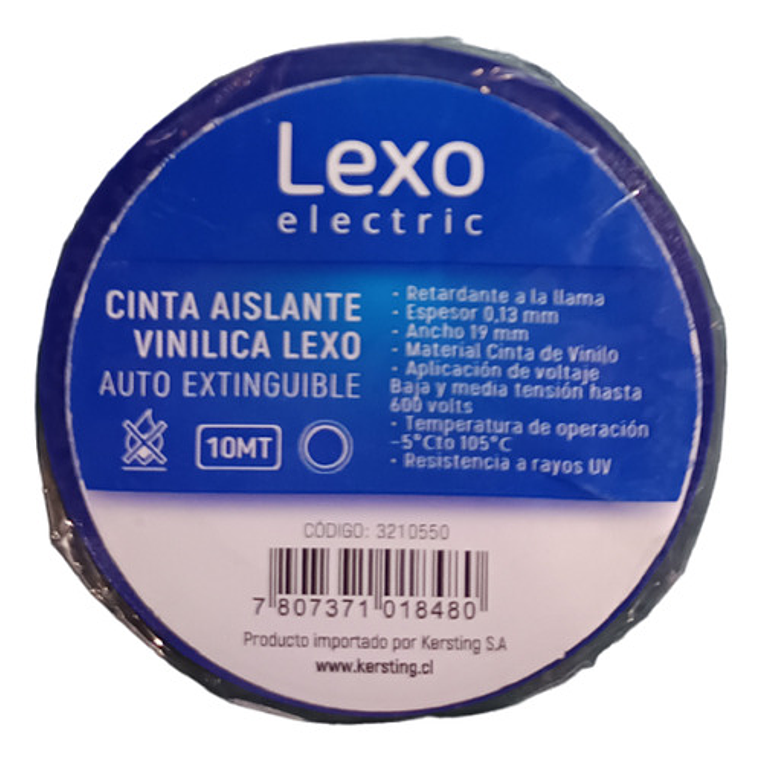 Pack 10 Cinta Aisladora 19mm X 10mts - Varios Colores - Lexo 2