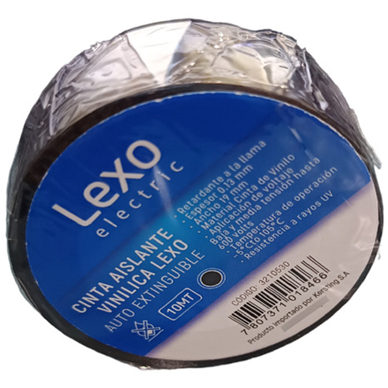 Pack 10 Cinta Aisladora 19mm X 10mts - Varios Colores - Lexo 13