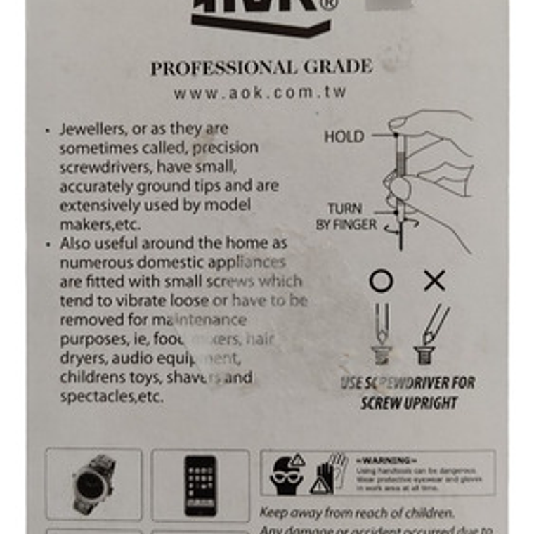 Juego Destornilladores Joyero 6pzs. 4 Planos 2 Cruz 2