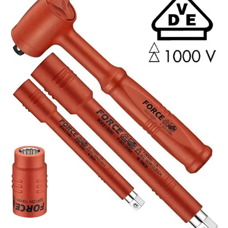 Juego Dados Aislados 3/8'' Poligonales 17 Piezas - Force 2