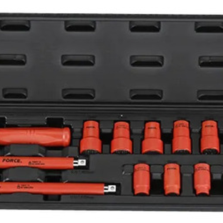 Juego Dados Aislados 3/8'' Poligonales 17 Piezas - Force 3