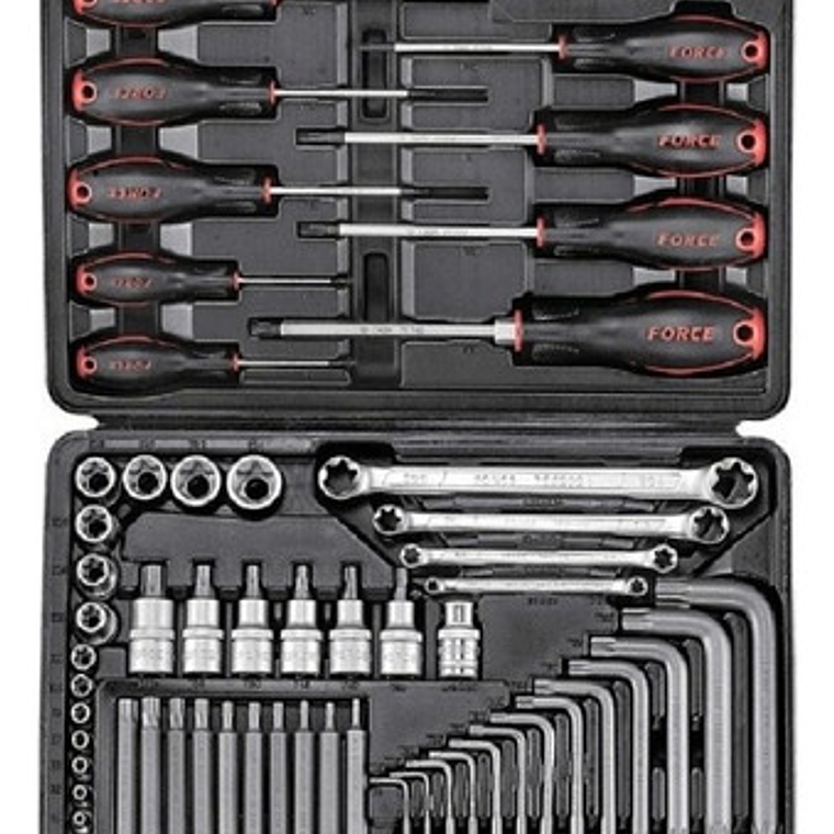 Jgo. Llaves Torx/dados De 73 Pzas. 4731. Marca Force 1