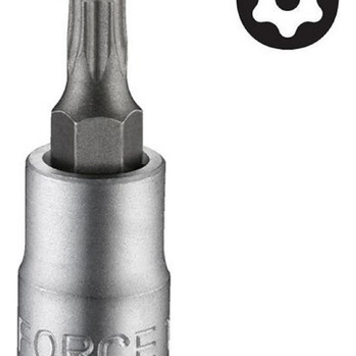 Dados Torx Perforados Individuales 1/4'' T8h - T40h Force Color T30h 3