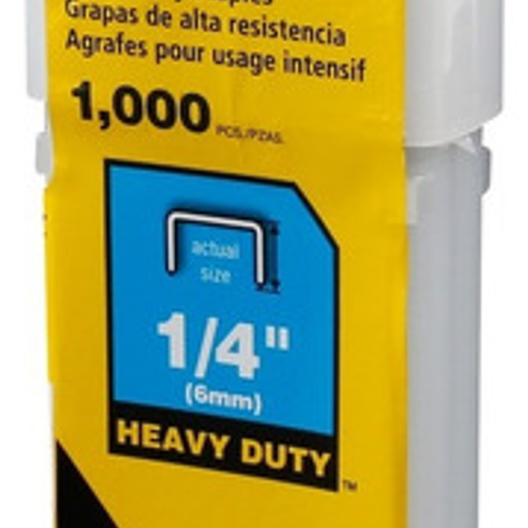 Grapas 1/4'' Corona Angosta 1,000 Piezas Stanley Tra704t 3