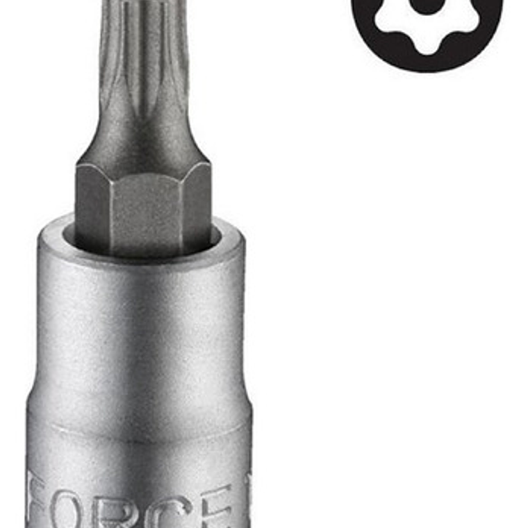 Dados Torx Perforados Individuales 1/4'' T8h - T40h Force Color T15h 2