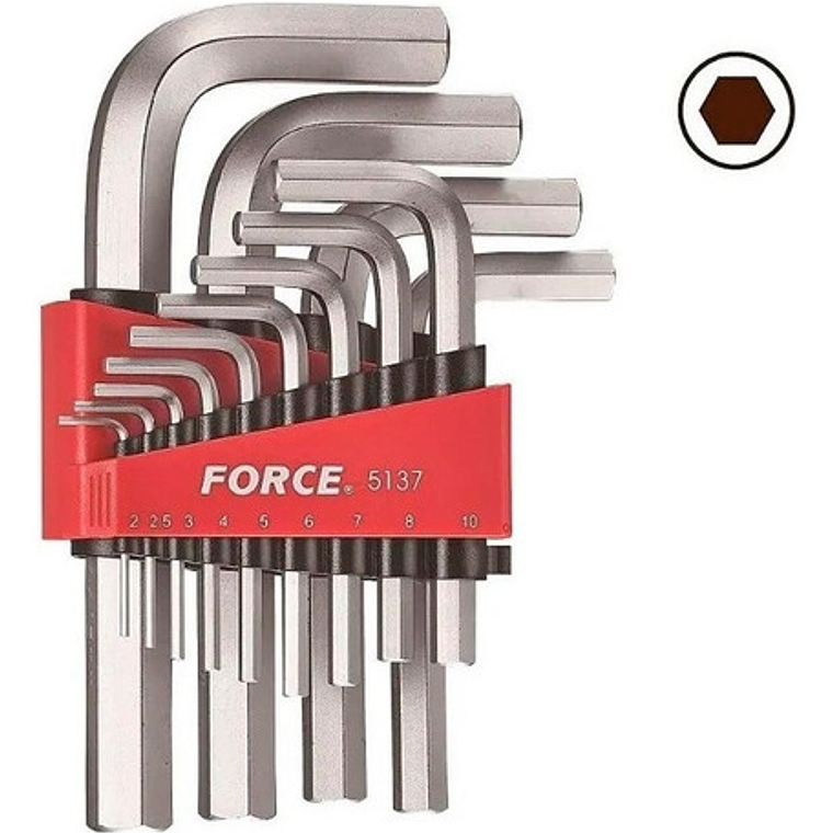 Juego De Llaves Allen 2.0-19 Mm. 13 Pzas. (5137) Force 1