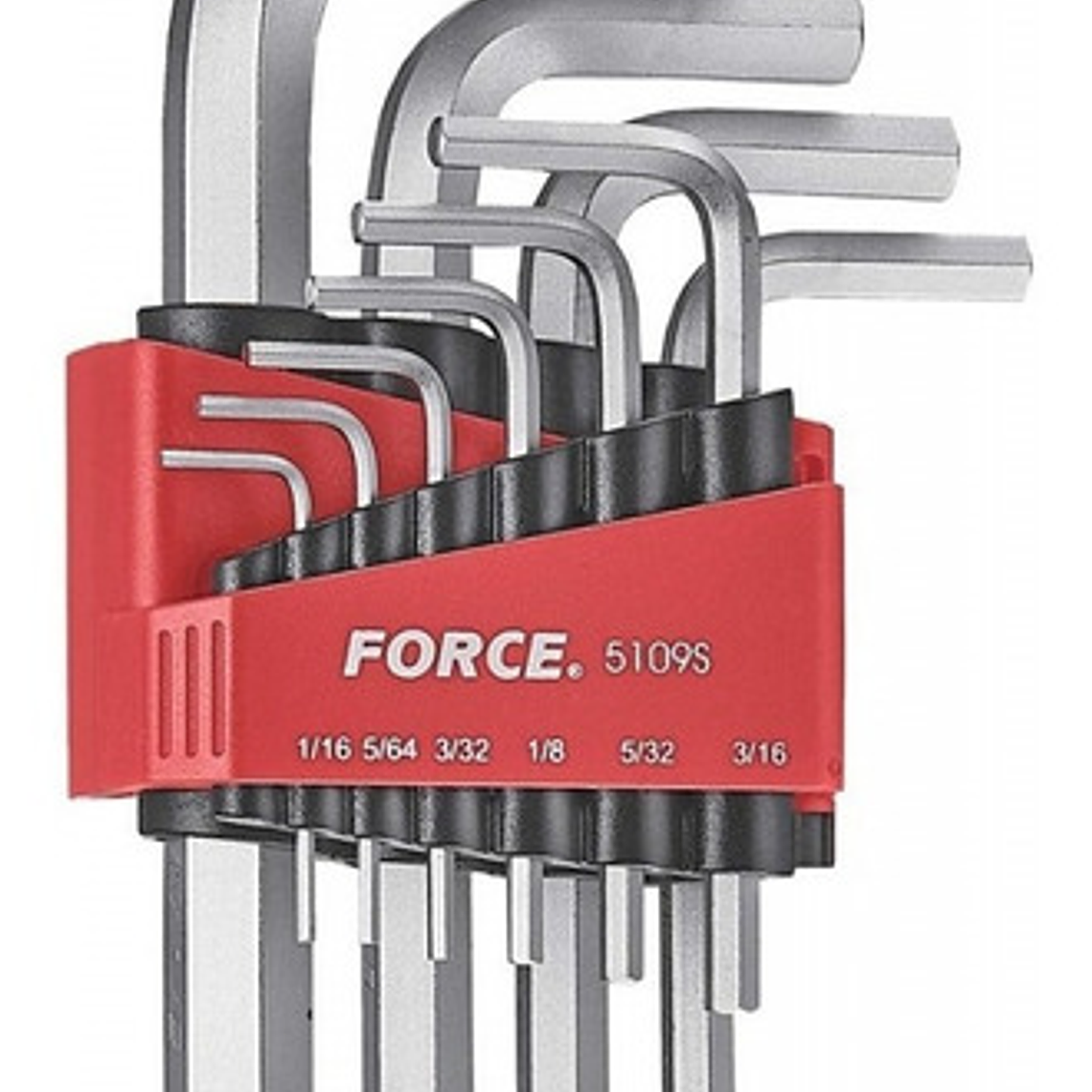 Juego De Llaves Allen 1/16 - 1/2 10 Pzas. Force 5109s 1