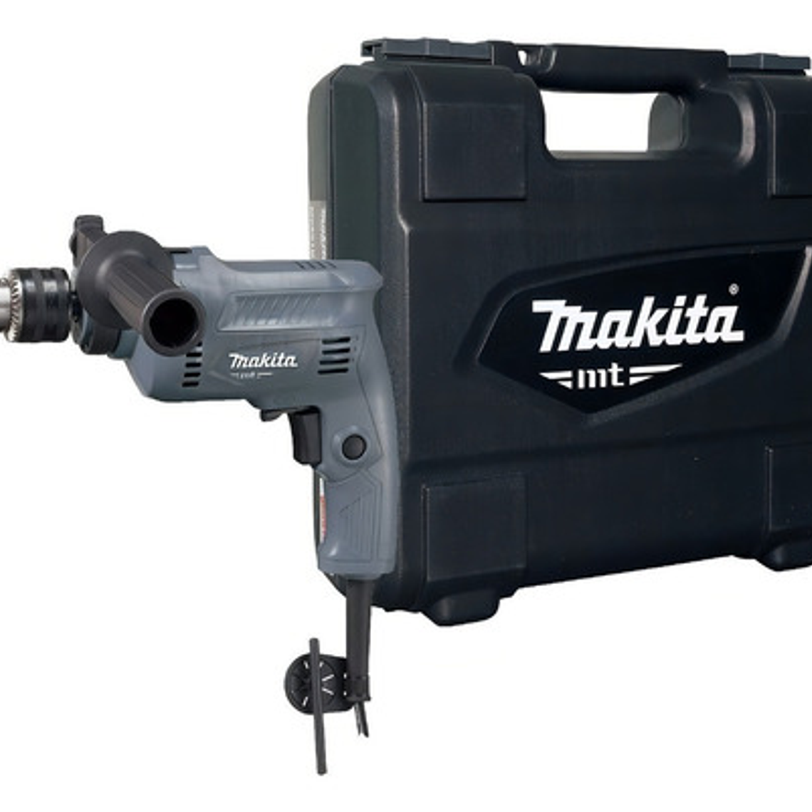 Taladro Percutor Atornillador Eléctrico De 16mm Makita M0801kg 500w + Accesorio Con Maletín De Transporte 2