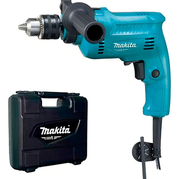 Taladro Percutor Atornillador Eléctrico De 16mm Makita M0801kg 500w + Accesorio Con Maletín De Transporte 3