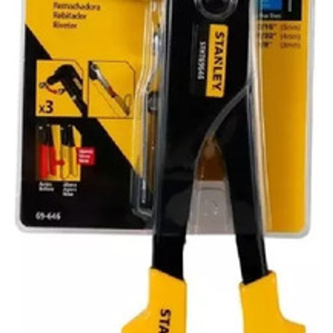 Remachadora 3 Tomas T/medio, Con Llave (69-646) Stanley 4