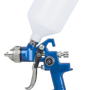 Pistola Pintar Muzi Gravedad H-827 1.4mm Copon Arriba Color Azul