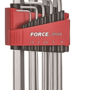 Juego De Llaves Allen 1.5-10 Mm Bola/larga Force (5093lb) Color Cromado