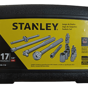Juego Dados []1/4'' 5/32-1/2'' 17 Piezas (86-118) Stanley