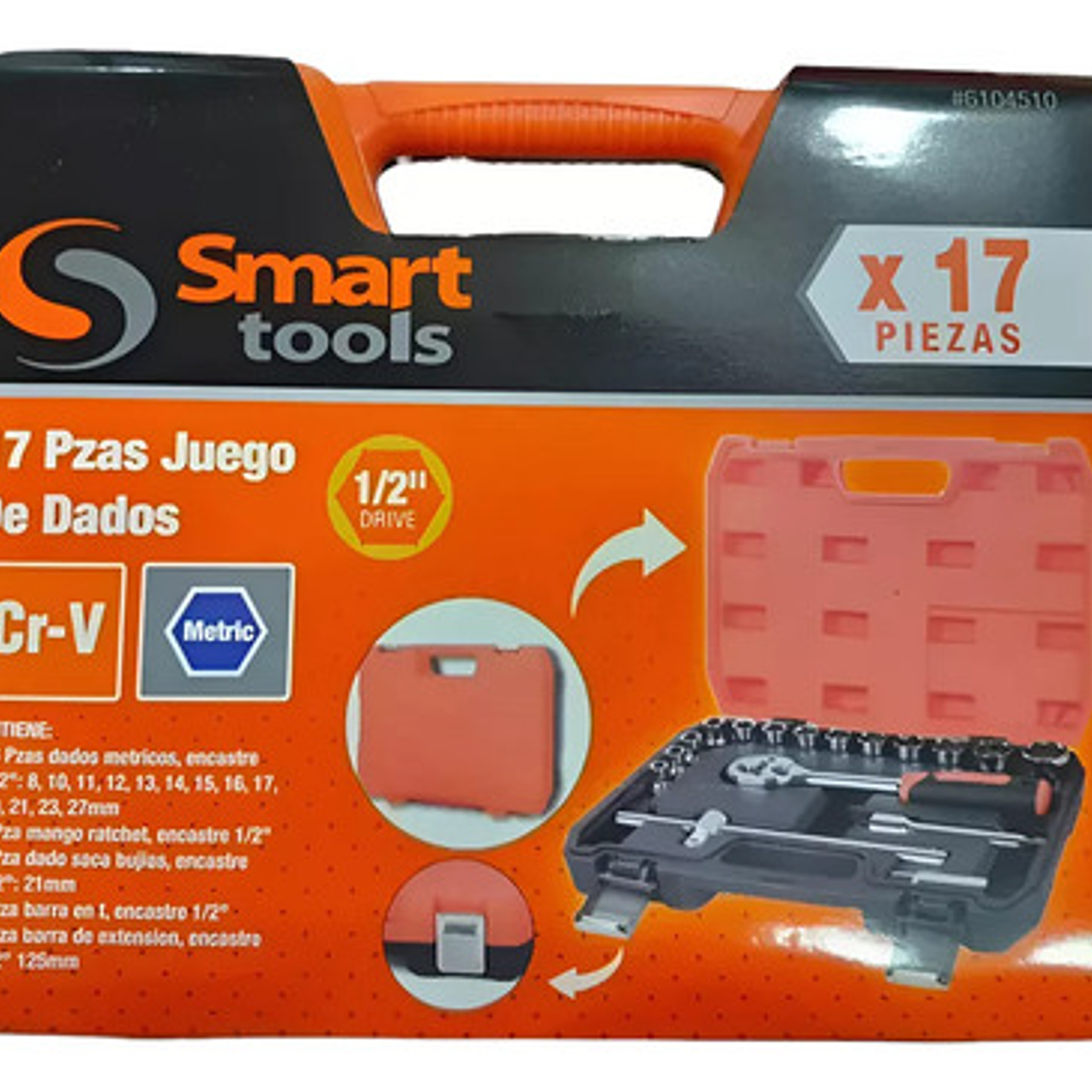 Juego Dados 1/2'' De 10 - 27mm 17 Piezas - Smart Tools 2