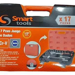 Juego Dados 1/2'' De 10 - 27mm 17 Piezas - Smart Tools