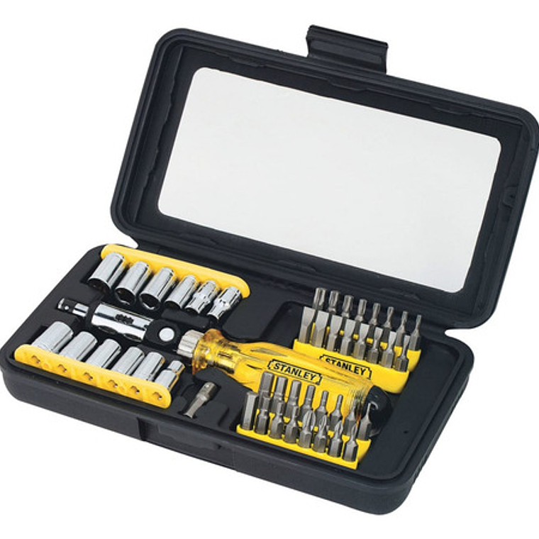 Jgo. Dados/puntas 47 Pzs. C/dest.autom. (68-736) Stanley 1