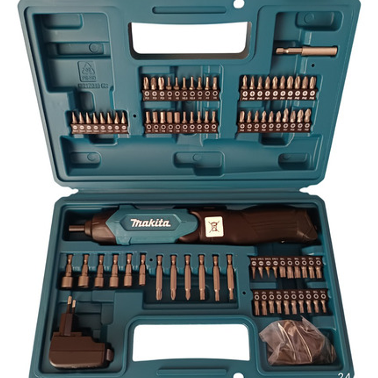 Atornillador Inalámbrico Makita  + Maleta + 81 Accesorios 1