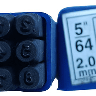 Juego Numeros De Golpe De 2mm - 3mm