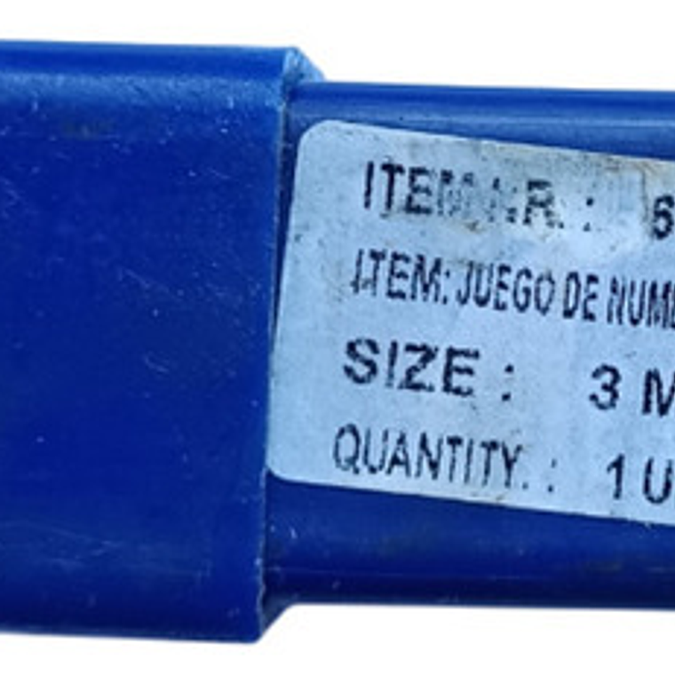 Juego Numeros De Golpe De 2mm - 3mm 10