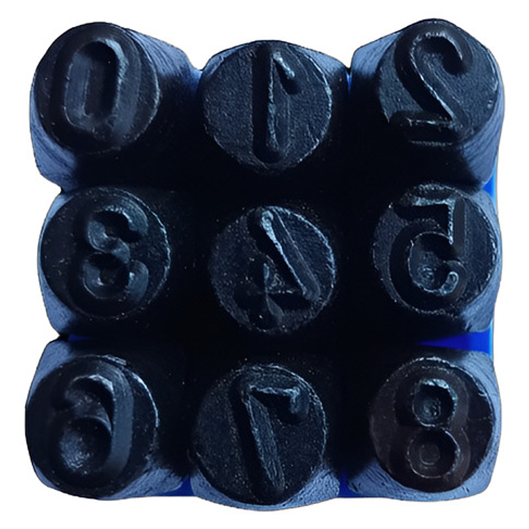 Juego De Numeros De Golpe 6 Mm - India 1