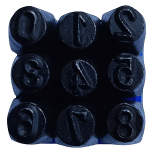 Juego De Numeros De Golpe 6 Mm - India