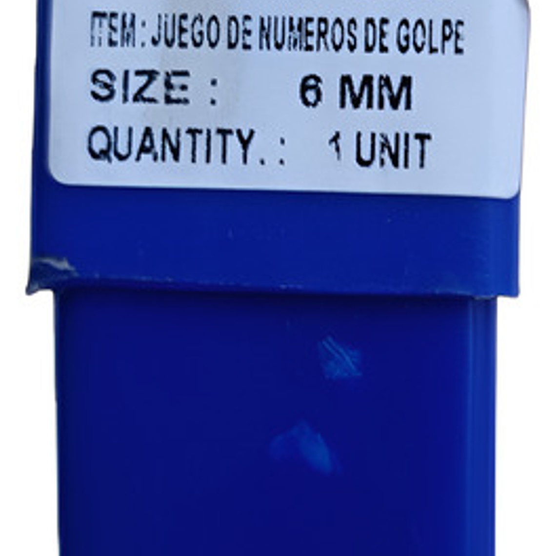Juego De Numeros De Golpe 6 Mm - India 6