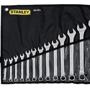 Paño De Llaves Combinadas Stanley De 14 Pz En Mm Ref 86081
