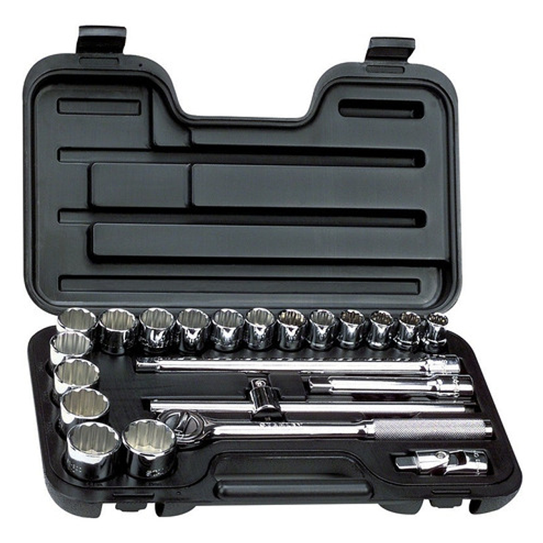 Jgo. Dados []1/2'' 12-30 Mm., 23 Pzas. (86-531) Stanley 1