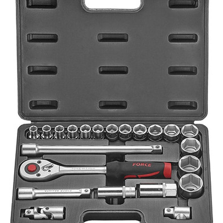 Juego Dados De 1/2'' Hex. 10-32mm 22 Piezas (4223) Force Color Imagen 1