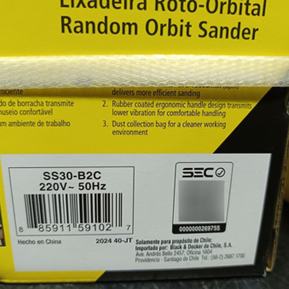 Lijadora Roto-orbital 5'' C/recolector (ss30) Stanley 8