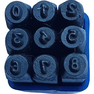 Juego De Numeros De Golpe 12 Mm - India