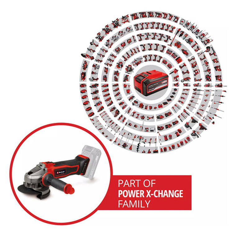 Esmeril Angular Inalámbrico Te-ag 18/115-2 Li-solo - Einhell 7