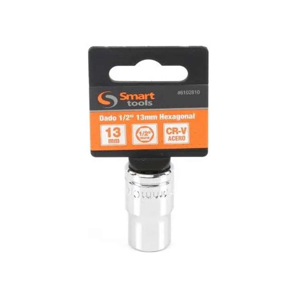 Dado Corto 1/2'' De 13mm Hexagonal - Smart Tools Color Plateado 2