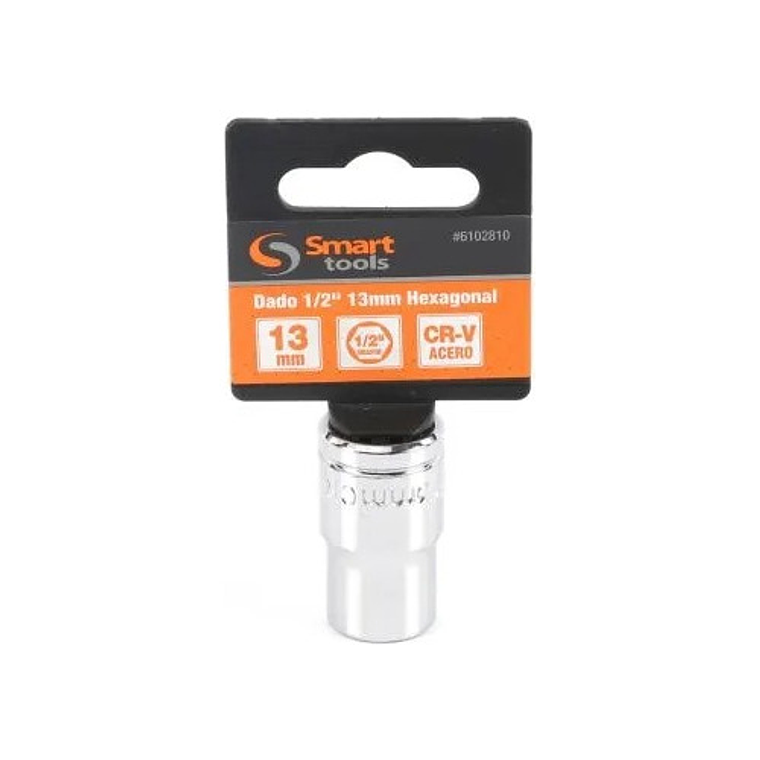 Dado Corto 1/2'' De 13mm Hexagonal - Smart Tools Color Plateado 2
